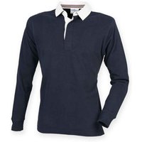Front Row Men's Premium Rugby Shirt in Navy | Size: XL