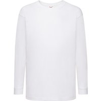 Fruit of the Loom Valueweight Long-Sleeved T-Shirt in White | Size: 3-4 Years