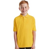 Fruit of the Loom Poly Cotton Pique Polo Shirt in Yellow | Size: 5-6 Years