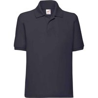 Fruit of the Loom Poly Cotton Pique Polo Shirt in Mid Navy | Size: 3-4 Years