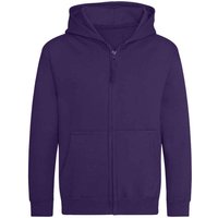 AWDis Cool Zoodie Full Zip Hoodie in Purple | Size: 5-6 Years