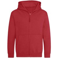 AWDis Cool Zoodie Full Zip Hoodie in Red | Size: 5-6 Years