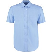 Kustom Kit Men's Business Classic Short-Sleeved Shirt in Light Blue | Size: 18.5 in