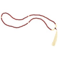Something Different Men's Self Confidence Rosewood & Yellow Jasper Mallah Necklace in Red