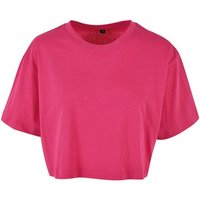 Build Your Brand Women's Oversized Short-Sleeved Crop Top in Pale Pink | Size: 3XL