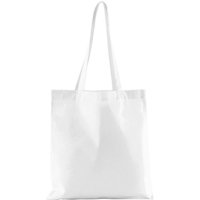 Westford Mill Women's Plain Cotton Tote Bag in White