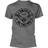 Lynyrd Skynyrd Men's Freebird ´73 Wings Cotton T-Shirt in Grey | Size: Large