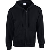 Gildan Men's Heavy Blend Full Zip Hoodie in Black | Size: 2XL