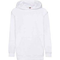 Fruit of the Loom Classic 80 20 Hoodie in White | Size: 7-8 Years