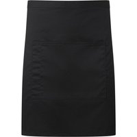 Premier Colours Front Pocket Waist Apron in Black