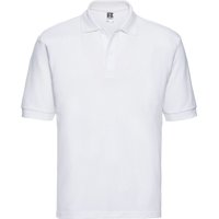 Russell Men's Classic Polycotton Polo Shirt in White | Size: Small