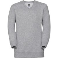 Russell Collection V Neck Sweatshirt in Grey | Size: 11-12 Years