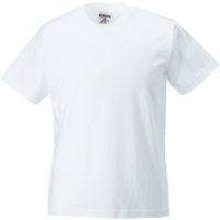Russell Collection Ringspun Cotton Classic T-Shirt in White | Size: 1-2 Years