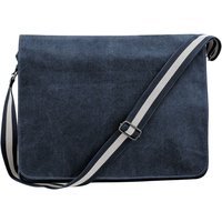 Quadra Men's Vintage Canvas Messenger Bag in Navy