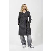 Oversized PU Double Breasted Mac