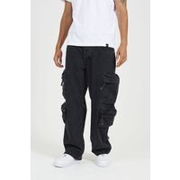 Cargo Style Wide Leg Denim Jeans 32R