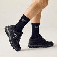 Regatta Men's Holcombe III Low Waterproof Walking Shoes in Jet Black | Size: 8
