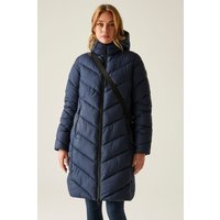 Regatta Women's Anita Hooded Water-Repellent Insulating Padded Jacket in Navy | Size: 16