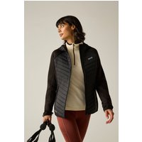 Regatta Women's Andreson Stretch Water-Repellent Hybrid Quilted Jacket in True Black | Size: 16