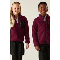 Regatta Frankie Warm Borg Full Zip Insulating Fleece in Red | Size: 5-6 Years
