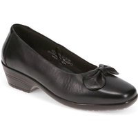 Wide Fit Bow Detailed Leather Pumps