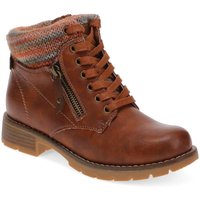 Pavers Women's Knitted Cuff Ankle Boots in Tan | Size: 5