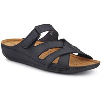 Pavers Women's Lightweight Touch Fasten Mules in Black | Size: 6
