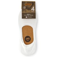 Pavers 4-Pack Invisible Socks in White | Size: S/M