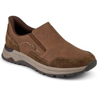 Pavers Men's Relife Wide Fit Elasticated Slip-On Shoes in Brown | Size: 11