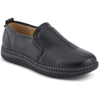 Pavers Women's Wide Fit Slip-On Shoes with Leather Insole