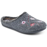 Pavers Women's Floral Pattern Mule Slippers in Grey | Size: 8