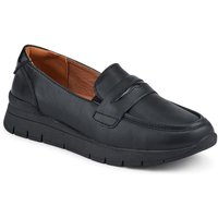 Heeled Leather Penny Loafers
