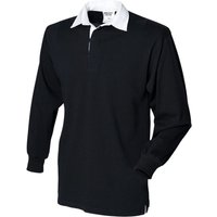 Front Row Men's Original Rugby Shirt in Black | Size: Medium