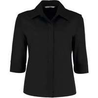 Kustom Kit Women's Continental 3 4 Sleeve Blouse in Black | Size: 8