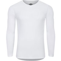 Umbro Men's Pro Long-Sleeved Base Layer Top in White | Size: Large