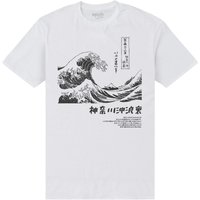 apoh Men's Mono Hokusai T-Shirt in White | Size: Large