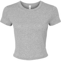 + Heather Micro Rib Crop Top Mid