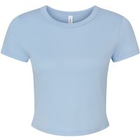 + Micro Rib Crop T Shirt Blue