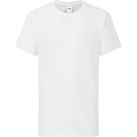 Fruit of the Loom Iconic 195 Premium T-Shirt in White | Size: 3-4 Years