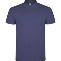 ROLY Men's Star Short-Sleeved Polo Shirt in Bright Blue | Size: Small