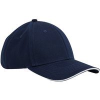 Beechfield Men's Classic 6 Panel Cotton Sandwich Peak Cap in Mid Navy