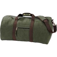 Quadra Men's Vintage Canvas Holdall in Green