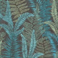 AS Creation Famous Garden Fern Textured Wallpaper in Mid Blue