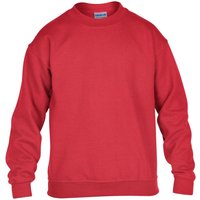 Gildan Heavy Blend Crew Neck Sweatshirt in Red | Size: 9 Years