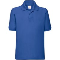 Fruit of the Loom 65 35 Plain Pique Polo Shirt in Royal | Size: 7-8 Years