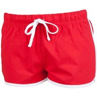Skinni Fit Women's Retro Shorts in Crimson | Size: 16