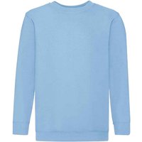 Fruit of the Loom Girl's Classic Drop Shoulder Sweatshirt in Blue | Size: 12-13 Years