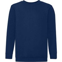 Fruit of the Loom Girl's Classic Drop Shoulder Sweatshirt in Navy | Size: 3-4 Years