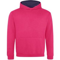 AWDis Varsity Hoodie in Cerise | Size: 9-10 Years