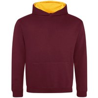 AWDis Varsity Hoodie in Burgundy | Size: 3-4 Years